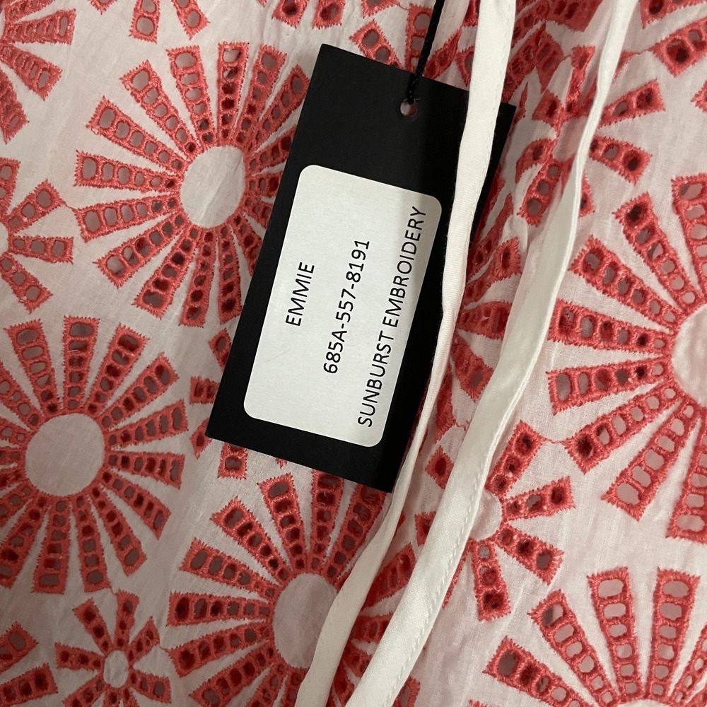 RAILS Emmie Pant Sunburst Embroidery Size Small NWT Pink Beach Resort Cover Up - Picture 3 of 12